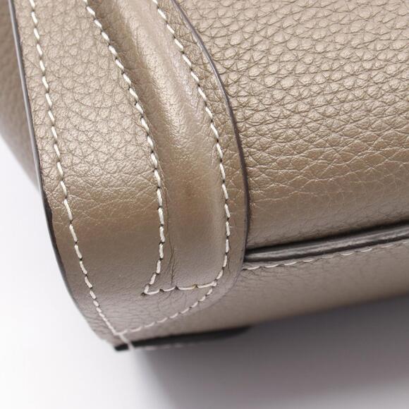 Celine Luggage Nano Shopper Handbag, Leather, Women's, Gray - Picture 8 of 8